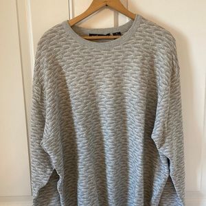 Northern Isles Mens Geometric Print Crewneck Sweater 2X / XXL Vintage Cosby 3D
